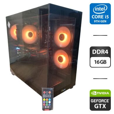 Ігровий ПК Ocypus Gamma C52 ARGB Tower / Intel Core i5-9400 (6 ядер по 2.9 - 4.1 GHz) / 16 GB DDR4 / 256 GB SSD M.2 + 500 GB SSD / nVidia GeForce GTX 1080, 8 GB GDDR5X, 256-bit / 600W