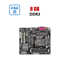 Комплект: Материнська плата ECS Elitegroup H61H2-M6 V1.0 / LGA1155 / Intel Core i5-3550 (4 ядра по 3.3 - 3.7 GHz) / 8 GB DDR3 / Intel HD Graphics 2500 + Кулер