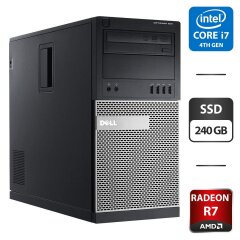 Компьютер Dell OptiPlex 9020 Tower / Intel Core i7-4790 (4 (8) ядра по 3.6 - 4.0 GHz) / 16 GB DDR3 / 240 GB SSD / AMD Radeon R7 240, 4 GB GDDR3, 128-bit / DVD-ROM / HDMI