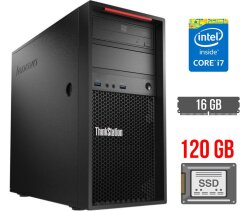 Комп'ютер Lenovo ThinkStation P300 Tower / Intel Core i7-4790 (4 (8) ядра по 3.6 - 4.0 GHz) / 16 GB DDR3 / 120 GB SSD / Intel HD Graphics 4600 / 280W / DVD-RW / DisplayPort