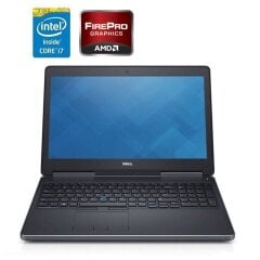 Мобільна робоча станція Dell Precision 7510 / 15.6" (3840x2160) IPS / Intel Core i7-6820HQ (4 (8) ядра по 2.7 - 3.6 GHz) / 32 GB DDR4 / 512 GB SSD + 500 GB HDD / AMD FirePro W5170M, 2 GB GDDR5, 128-bit / WebCam / Win 10 Pro