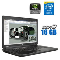 Мобильная рабочая станция HP ZBook 17 G2 / 17.3" (1920x1080) IPS / Intel Core i5-4310M (2 (4) ядра по 2.7 - 3.4 GHz) / 16 GB DDR3 / 240 GB SSD / nVidia Quadro K1100M, 2 GB GDDR5, 128-bit / WebCam