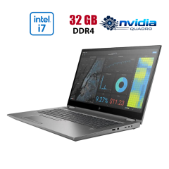 Мобільна робоча станція HP Zbook Fury 15 G7 / 15.6" (1920x1080) IPS / Intel Core i7-10750H (6 (12) ядер по 2.6 - 5.0 GHz) / 32 GB DDR4 / 512 GB SSD / nVidia Quadro RTX 3000, 6 GB GDDR6, 192-bit / WebCam
