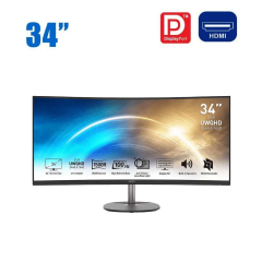Монітор Б-клас MSI PRO MP341C / 34" (3440x1440) VA / HDMI, DisplayPort / Вбудовані колонки 2x 2W / VESA 100x100