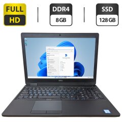 Ноутбук Б-клас Dell Latitude 5580 / 15.6" (1920x1080) TN / Intel Core i5-6300U (2 (4) ядра по 2.4 - 3.0 GHz) / 8 GB DDR4 / 128 GB SSD / Intel HD Graphics 520 / WebCam