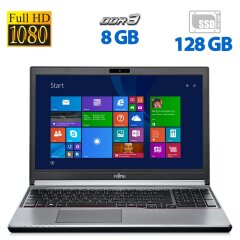 Ноутбук Б-клас Fujitsu Lifebook E754 / 15.6'' (1920x1080) IPS / Intel Core i5-4210M (2 (4) ядра по 2.6 - 3.2 GHz) / 8 GB DDR3 / 128 GB SSD / Intel HD Graphics 4600 / DVD-ROM / Windows 10 Pro