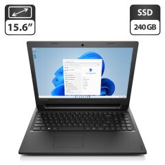 Ноутбук Б-клас Lenovo IdeaPad 100-15IBD 80QQ / 15.6" (1366x768) TN / Intel Core i3-5005U (2 (4) ядра по 2.0 GHz) / 4 GB DDR3 / 240 GB SSD / Intel HD Graphics 5500 / WebCam