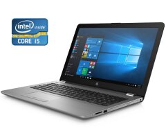 Ноутбук Б-клас HP 250 G6 Grey / 15.6" (1366x768) TN / Intel Core i5-7200U (2 (4) ядра по 2.5 - 3.1 GHz) / 8 GB DDR4 / 240 GB SSD / Intel HD Graphics 620 / WebCam / DVD-RW / Win 10 Pro