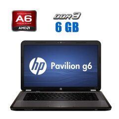 Ноутбук Б клас HP Pavilion G6 1214SR / 15.6" (1366x768) TN / AMD A6-3400M (4 ядра по 1.4 - 2.3 GHz) / 6 GB DDR3 / 320 GB HDD / AMD Radeon HD 6520G / WebCam