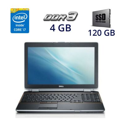 Ноутбук Dell Latitude E6520 / 15.6" (1366x768) TN LED / Intel Core i7-2640M (2 (4) ядра по 2.8 - 3.5 GHz) / 4 GB DDR3 / 120 GB SSD / WebCam / USB 3.0 / HDMI / Com Port (IEEE 1394)