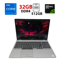 Ноутбук Dell Latitude 5511 / 15.6" (1920x1080) IPS / Intel Core i7-10850H (6 (12) ядер по 2.7 - 5.1 GHz) / 32 GB DDR4 / 512 GB SSD / nVidia GeForce MX250, 2 GB GDDR5, 64-bit / WebCam