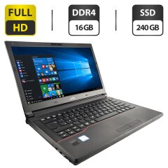 Ноутбук Fujitsu LifeBook E546 / 14" (1920x1080) IPS / Intel Core i5-6200U (2 (4) ядра по 2.3 - 2.8 GHz) / 16 GB DDR4 / 240 GB SSD / Intel HD Graphics 520 / WebCam
