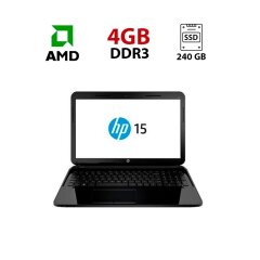 Ноутбук HP 15-g073ng / 15.6" (1366x768) TN / AMD A8-6410 (4 ядра по 2.0 - 2.4 GHz) / 4 GB DDR3 / 240 GB SSD / AMD Radeon R5 Graphics / WebCam