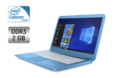 Ноутбук HP Stream / 14" (1366x768) TN / Intel Celeron Processor N2840 (2 ядра по 2.16 - 2.58 GHz) / 2 GB DDR3 / 32 GB SSD / Intel HD Graphics / WebCam