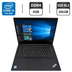 Ноутбук Lenovo ThinkPad E480 / 14" (1920x1080) IPS / Intel Core i5-8250U (4 (8) ядра по 1.6 - 3.4 GHz) / 8 GB DDR4 / 256 GB SSD M.2 / Intel UHD Graphics 620 / WebCam