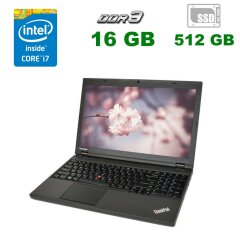 Ноутбук Lenovo ThinkPad T540p / 15.6" (1920х1080) TN / Intel Core i7-4810MQ (4 (8) ядра по 2.8 - 3.8 GHz) / 16 GB DDR3 /  512 GB SSD / Nvidia GeForce GT 730M, 1GB DDR3, 64-bit / DVD-RW / WebCam 
