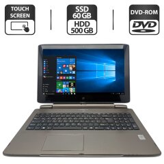 Ноутбук Medion S6214T / 15.6" (1366x768) TN Touch / Intel Pentium N3540 (4 ядра по 2.16 - 2.66 GHz) / 4 GB DDR3 / 60 GB SSD + 500 GB HDD / Intel HD Graphics / WebCam / DVD-ROM / АКБ не держит