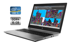 Ноутбук робоча станція HP zBook 15 G5 / 15.6" (1920x1080) IPS / Intel Core i5-8300H (4 (8) ядра по 2.3 - 4.0 GHz) / 16 GB DDR4 / 480 GB SSD / Intel UHD Graphics 630 / WebCam / Fingerprint / Windows 10 