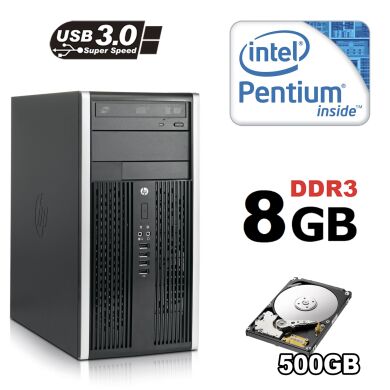 HP Compaq PRO 6300 Tower / Intel® Pentium® G620 (2 ядра по 2.6 GHz) / 8GB DDR3 / 500 GB HDD / USB 3.0