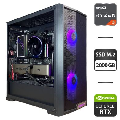 Сборка под заказ: новый игровой ПК Lian Li LanCool 215 Tempered Glass Tower / AMD Ryzen 5 9600X (6 (12) ядер по 3.9 - 5.4 GHz) / 32 GB DDR5 / 2000 GB SSD M.2 / nVidia GeForce RTX 4070 Ti Super, 16 GB GDDR6X, 256-bit / 850W Сборка под заказ: новый игровой ПК Lian Li LanCool 215 Tempered Glass Tower / AMD Ryzen 5 9600X (6 (12) ядер по 3.9 - 5.4 GHz) / 32 GB DDR5 / 2000 GB SSD M.2 / nVidia GeForce RTX 4070 Ti Super, 16 GB GDDR6X, 256-bit / 850W