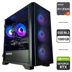 Сборка под заказ: новый игровой ПК Montech Air 1000 Premium Black Tower / AMD Ryzen 5 7500F (6 (12) ядер по 3.7 - 5.0 GHz) / 32 GB DDR5 / 1000 GB SSD M.2 / nVidia GeForce RTX 5070, 12 GB GDDR7, 192-bit / 750W
