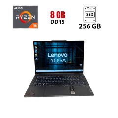 Ультрабук-трансформер Lenovo Yoga 7 14AHP9 / 14" (1920x1200) IPS Touch / AMD Ryzen 5 8640HS (6 (12) ядер по 3.5 - 4.9 GHz) / 8 GB DDR5 / 256 GB SSD NVMe / AMD Radeon 760M Graphics / WebCam