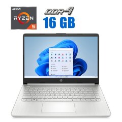 Ультрабук Б-класс HP 14s-fq1716nd / 14" (1920x1080) IPS / AMD Ryzen 5 5500U (6 (12) ядер по 2.1 - 4.0 GHz) / 16 GB DDR4 / 512 GB SSD / AMD Radeon RX Vega 7 Graphics / WebCam / Win 11 Home 