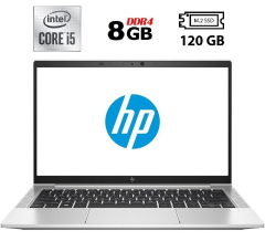 Ультрабук Б-класс HP EliteBook 830 G7 / 13.3" (1920x1080) IPS / Intel Core i5-10310U (4 (8) ядра по 1.7 - 4.4 GHz) / 8 GB DDR4 / 120 GB SSD M.2 / Intel UHD Graphics / WebCam / USB 3.1 / HDMI