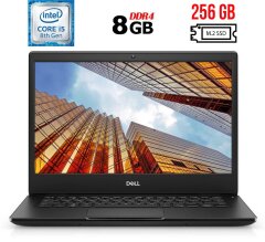 Ультрабук Dell Latitude 3400 / 14" (1920x1080) IPS / Intel Core i5-8265U (4 (8) ядра по 1.6 - 3.9 GHz) / 8 GB DDR4 / 256 GB SSD M.2 / Intel UHD Graphics 620 / WebCam / USB 3.1 / HDMI / Windows 10 лицензия
