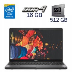 Ультрабук Dell Latitude 5500 / 15.6" (1920x1080) TN / Intel Core i5-8365U (4 (8) ядра по 1.6 - 4.1 GHz) / 16 GB DDR4 / 512 GB SSD / Intel UHD Graphics for 8th Generation / WebCam + Беспроводная мышка