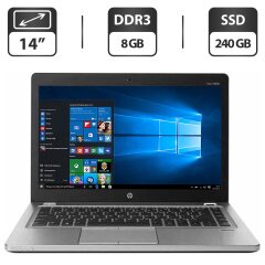 Ультрабук HP EliteBook Folio 9470m / 14" (1366x768) TN / Intel Core i7-3687U (2 (4) ядра по 2.1 - 3.3 GHz) / 8 GB DDR3 / 240 GB SSD / Intel HD Graphics 4000 / WebCam / VGA