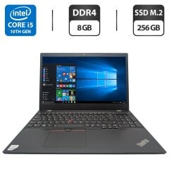 Ультрабук Lenovo ThinkPad L15 Gen 1 / 15.6" (1920x1080) IPS / Intel Core i5-10210U (4 (8) ядра по 1.6 - 4.2 GHz) / 8 GB DDR4 / 256 GB SSD M.2 / Intel UHD Graphics / WebCam