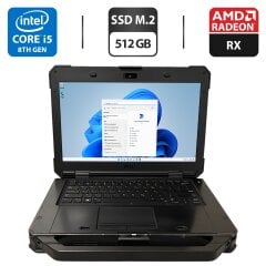 Защищенный ноутбук Б-класс Dell Latitude 5424 Rugged / 14" (1920x1080) IPS / Intel Core i5-8350U (4 (8) ядра по 1.7 - 3.6 GHz) / 32 GB DDR4 / 512 GB SSD M.2 / AMD Radeon RX 540, 4 GB GDDR5, 128-bit / WebCam / Два АКБ