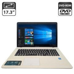 Ноутбук Asus F751N / 17.3" (1600x900) TN / Intel Pentium N4200 (2 (4) ядра по 1.1 - 2.5 GHz) / 8 GB DDR3 / 500 GB HDD / Intel HD Graphics 505 / WebCam / DVD-ROM