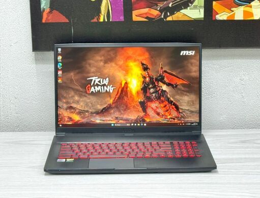 Игровой ноутбук MSI GF75 Thin / 17.3" (1920x1080) IPS / Intel Core i5-10300H (4 (8) ядра по 2.5 - 4.5 GHz) / 16 GB DDR4 / 512 GB SSD M.2 / nVidia GeForce GTX 1650, 4 GB GDDR6, 128-bit / WebCam Игровой ноутбук MSI GF75 Thin / 17.3" (1920x1080) IPS / Intel Core i5-10300H (4 (8) ядра по 2.5 - 4.5 GHz) / 16 GB DDR4 / 512 GB SSD M.2 / nVidia GeForce GTX 1650, 4 GB GDDR6, 128-bit / WebCam