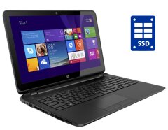 Ноутбук А- клас HP Notebook 15-f010dx / 15.6" (1366x768) IPS Touch / Intel Core i3-4010U (2 (4) ядра по 1.7 GHz) / 4 GB DDR3 / 128 GB SSD / Intel HD Graphics 4400 / WebCam / DVD-RW