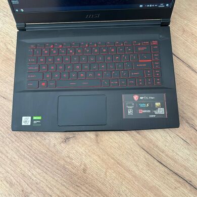 Ігровий ноутбук MSI GF63 Thin 10SDR / 15.6" (1920x1080) IPS / Intel Core i7-10750H (6 (12) ядер по 2.6 - 5.0 GHz) / 16 GB DDR4 / 256 GB SSD / nVidia GeForce GTX 1660 Ti, 6 GB GDDR6, 192-bit / WebCam Ігровий ноутбук MSI GF63 Thin 10SDR / 15.6" (1920x1080) IPS / Intel Core i7-10750H (6 (12) ядер по 2.6 - 5.0 GHz) / 16 GB DDR4 / 256 GB SSD / nVidia GeForce GTX 1660 Ti, 6 GB GDDR6, 192-bit / WebCam