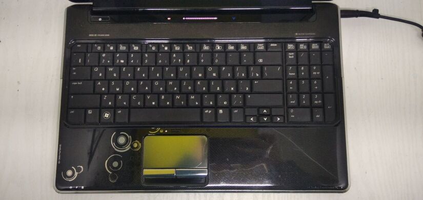 Ноутбук HP dv6-2105er / 15.6" (1366x768) TN / Intel Core 2 Duo T6600 (2 ядра по 2.2 GHz) / 4 GB DDR3 / 200 GB HDD / AMD Radeon HD 4650, 1 GB DDR3, 128-bit / WebCam / АКБ не тримає