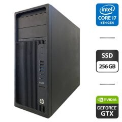 Робоча станція HP Z240 Workstation Tower / Intel Core i7-6700 (4 (8) ядра по 3.4 - 4.0 GHz) / 32 GB DDR4 / 256 GB SSD / nVidia GeForce GTX 1060, 6 GB GDDR5, 192-bit / DVD-ROM