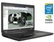 Мобільна робоча станція HP ZBook 17 G1 / 17.3" (1600x900) TN / Intel Core i7-4700MQ (4 (8) ядра по 2.4 - 3.4 GHz) / 16 GB DDR3 / 256 GB SSD / nVidia Quadro K610M, 1 GB GDDR5, 64-bit / WebCam / DVD-ROM / Win 10 Pro