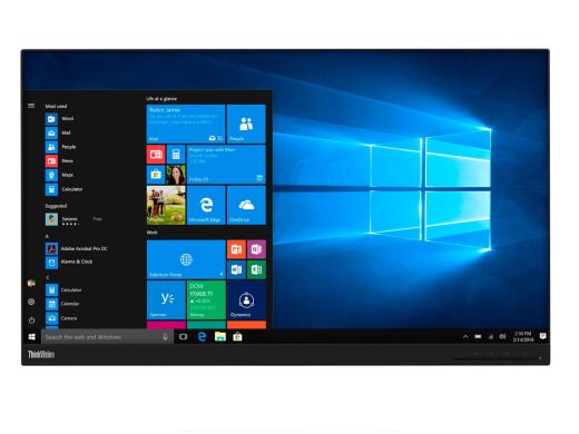 Монитор Б-класс Lenovo ThinkVision T27q-20 / 27" (2560x1440) IPS / 1x HDMI, 1x DisplayPort, 4x USB 3.1, 1x Audio / VESA 100x100 / Pivot / Без стойки