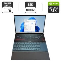 Игровой ноутбук Asus ZenBook Pro Duo UX581 / 15.6" (3840x2160) OLED Touch / Intel Core i7-9750H (6 (12) ядер по 2.6 - 4.5 GHz) / 16 GB DDR4 / 1000 GB SSD / nVidia GeForce RTX 2060, 6 GB GDDR6, 192-bit / WebCam