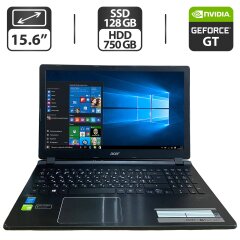 Ноутбук Acer Aspire V5-573G / 15.6" (1366x768) TN / Intel Core i7-4500U (2 (4) ядра по 1.8 - 3.0 GHz) / 12 GB DDR3 / 128 GB SSD + 750 GB HDD / nVidia GeForce GT 750M, 4 GB GDDR5, 128-bit / WebCam / VGA
