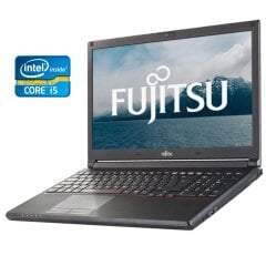 Ноутбук Б-класс Fujitsu LifeBook E556 / 15.6" (1920x1080) IPS / Intel Core i5-6300U (2 (4) ядра по 2.4 - 3.0 GHz) / 8 GB DDR4 / 128 GB SSD / Intel HD Graphics 520 / WebCam / Win 10