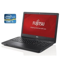 Ноутбук Б-клас Fujitsu LifeBook A556 / 15.6" (1366x768) TN / Intel Core i5-6200U (2 (4) ядра по 2.3 - 2.8 GHz) / 8 GB DDR4 / 128 GB SSD / Intel HD Graphics 520 / WebCam / Win 10 Pro