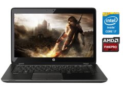 Мобильная рабочая станция HP ZBook 14 Black / 14" (1600x900) TN / Intel Core i7-4600U (2 (4) ядра по 2.1 - 3.3 GHz) / 16 GB DDR3 / 240 GB SSD / AMD FirePro M4100, 1 GB GDDR5, 128-bit / WebCam / Win 10 Pro