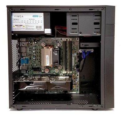 Игровой ПК Vinga CS112B Tower / Intel Xeon E3-1240 v3 (4 (8) ядра по 3.4 - 3.8 GHz) (аналог i7-4770) / 32 GB DDR3 / 256 GB SSD / AMD Radeon RX 460, 2 GB GDDR5, 128-bit Игровой ПК Vinga CS112B Tower / Intel Xeon E3-1240 v3 (4 (8) ядра по 3.4 - 3.8 GHz) (аналог i7-4770) / 32 GB DDR3 / 256 GB SSD / AMD Radeon RX 460, 2 GB GDDR5, 128-bit