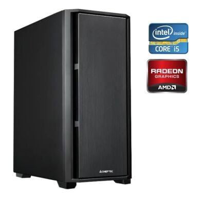 Игровой ПК Chieftec Tower / Intel Core i5-6600K (4 ядра по 3.5 - 3.9 GHz) / 16 GB DDR4 / 480 GB SSD + 500 GB HDD / AMD Radeon RX 570, 8 GB GDDR5, 256-bit / 500W