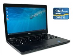 Ноутбук Dell Latitude E5550 / 15.6" (1366x768) TN / Intel Core i5-5200U (2 (4) ядра по 2.2 - 2.7 GHz) / 8 GB DDR3 / 250 GB SSD / Intel HD Graphics 5500 / WebCam / Win 10 Pro