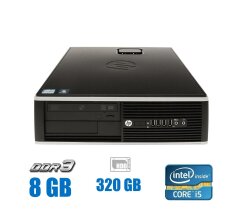 Системный блок HP Compaq Elite 8100 SFF / Intel Core i5-650 (2 (4) ядра по 3.2 - 3.46 GHz) / 8 GB DDR3 / 320 GB HDD